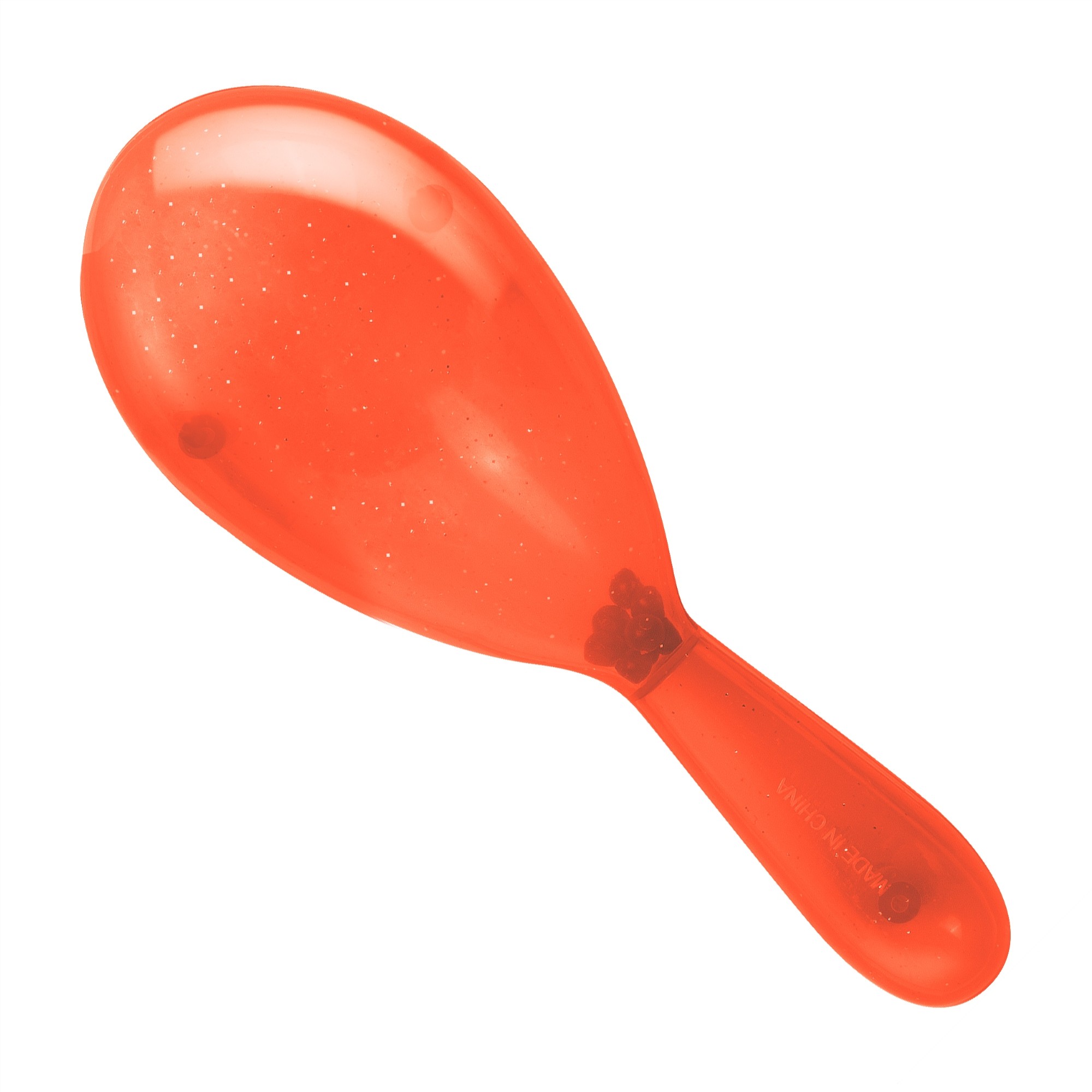 Orange 7" Plastic Glitter Maraca 4