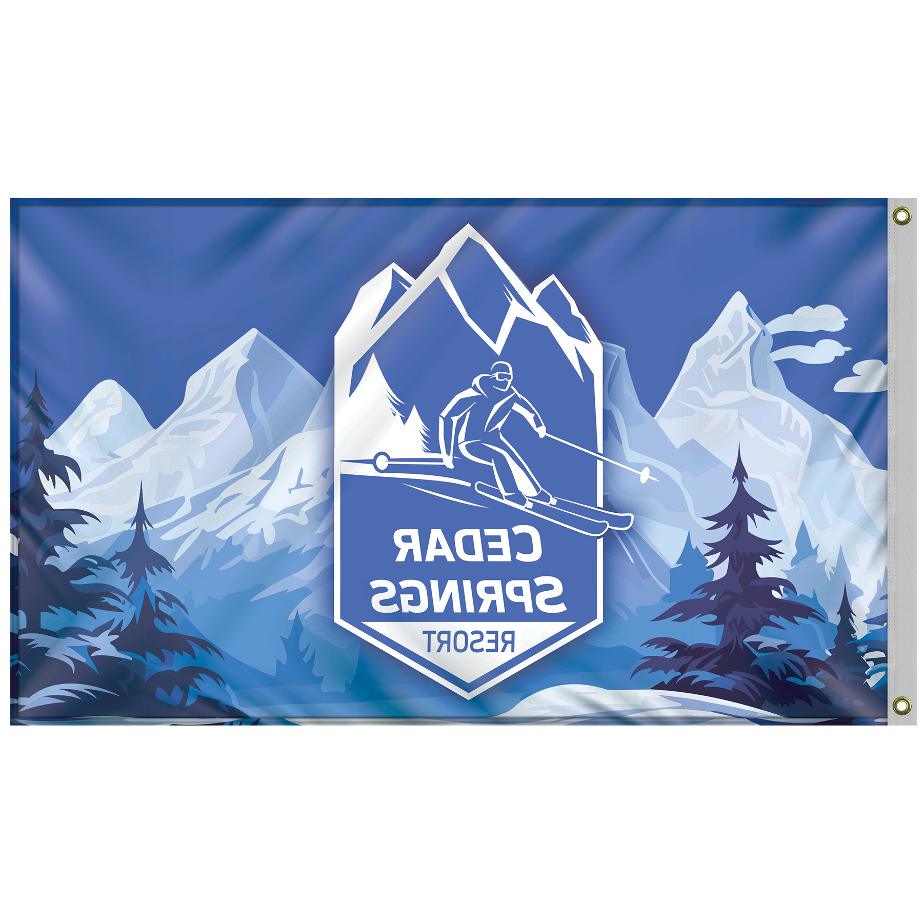 Deluxe Kit with 3' x 5' Flag and White Bracket 15