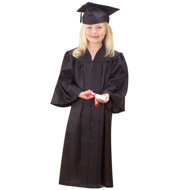 Black Graduation Cap and Gown Set - Child Size 2