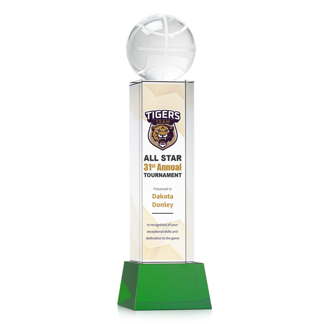 Basketball VividPrint™ Award on Belcroft - Green 4