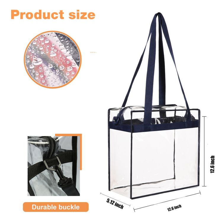 PVC Crossbody Transparent Shoulder Bag with Zip Closure 3