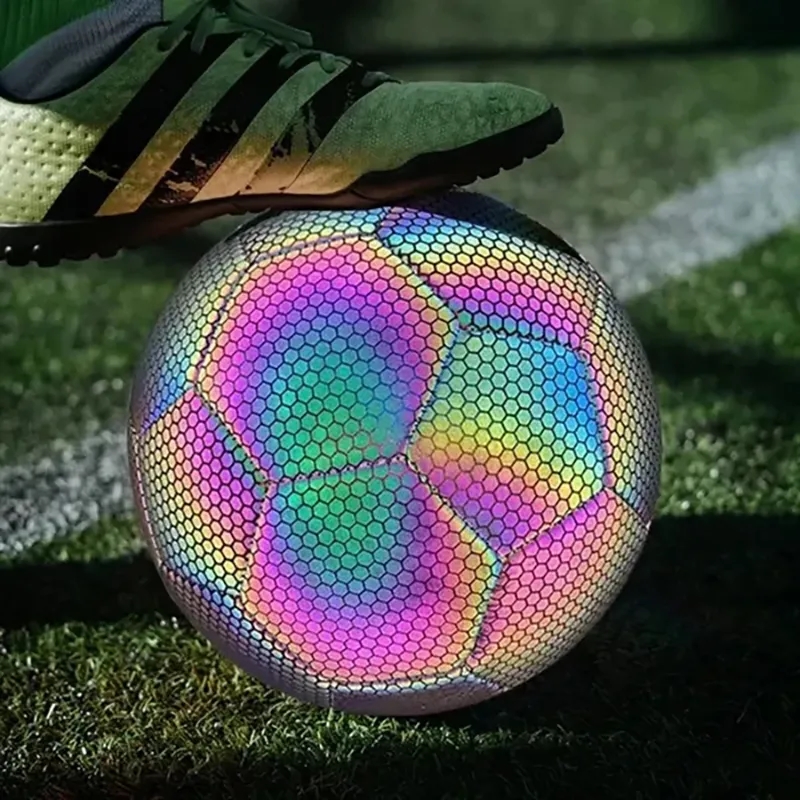 Standard Size 5 Reflective Holographic Luminous Soccer Ball 6
