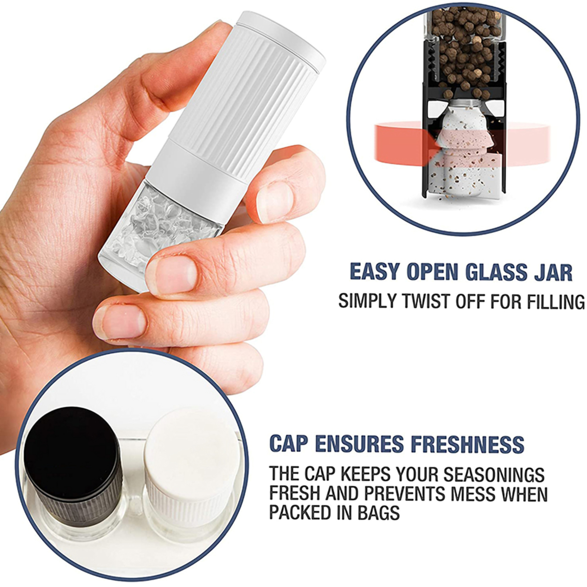 Compact Salt and Pepper Mill Set 2