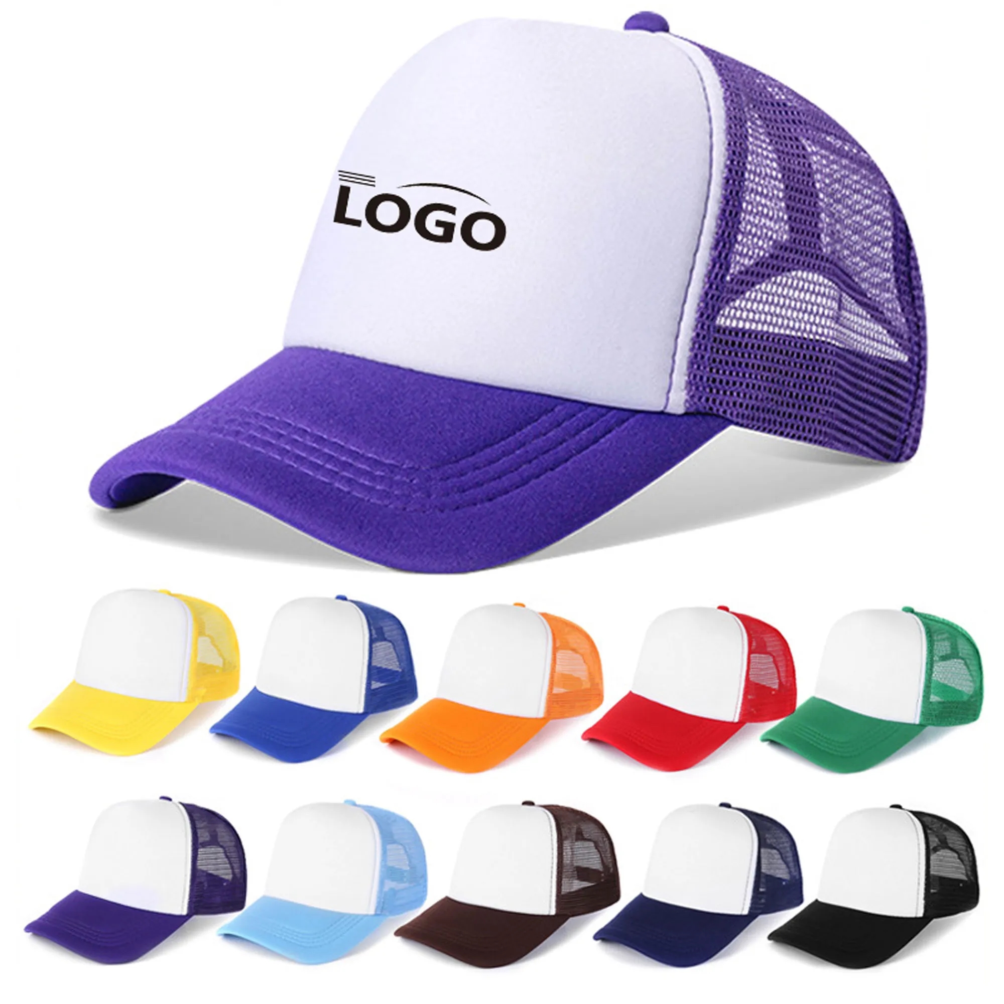Foam Mesh Baseball Trucker Hat MOQ 100PCS 2