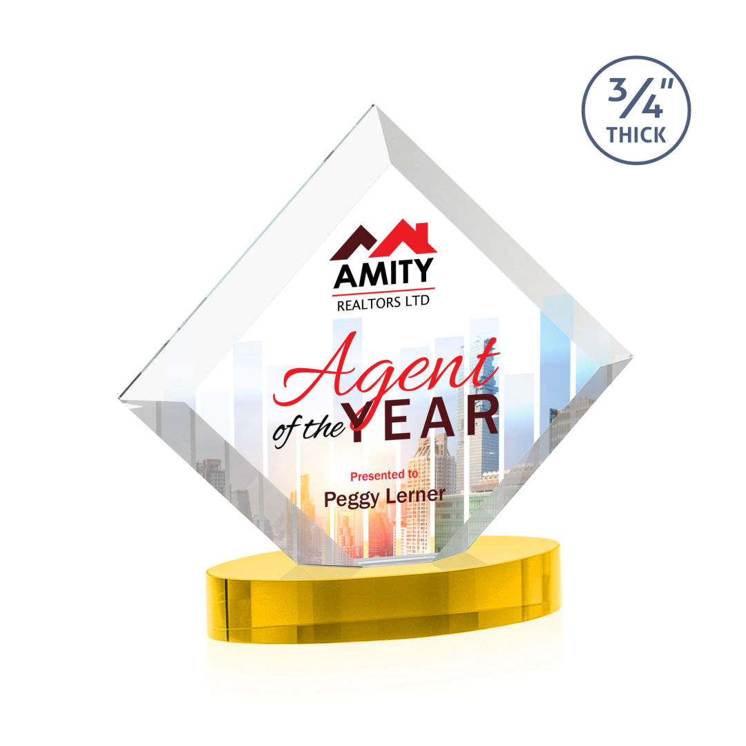 Belaire VividPrint™ Award on Alberton Base - Gold 5