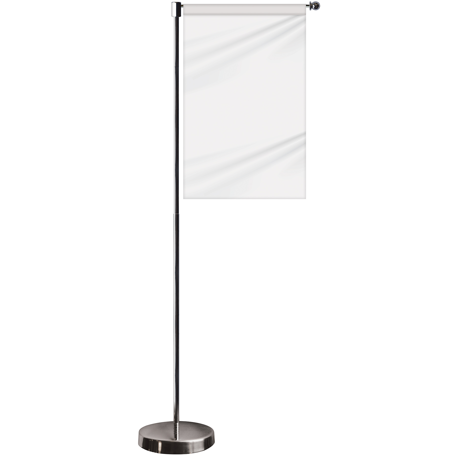 11-19.7" Metal Telescopic Flagpole with One Double Sided Banner 2