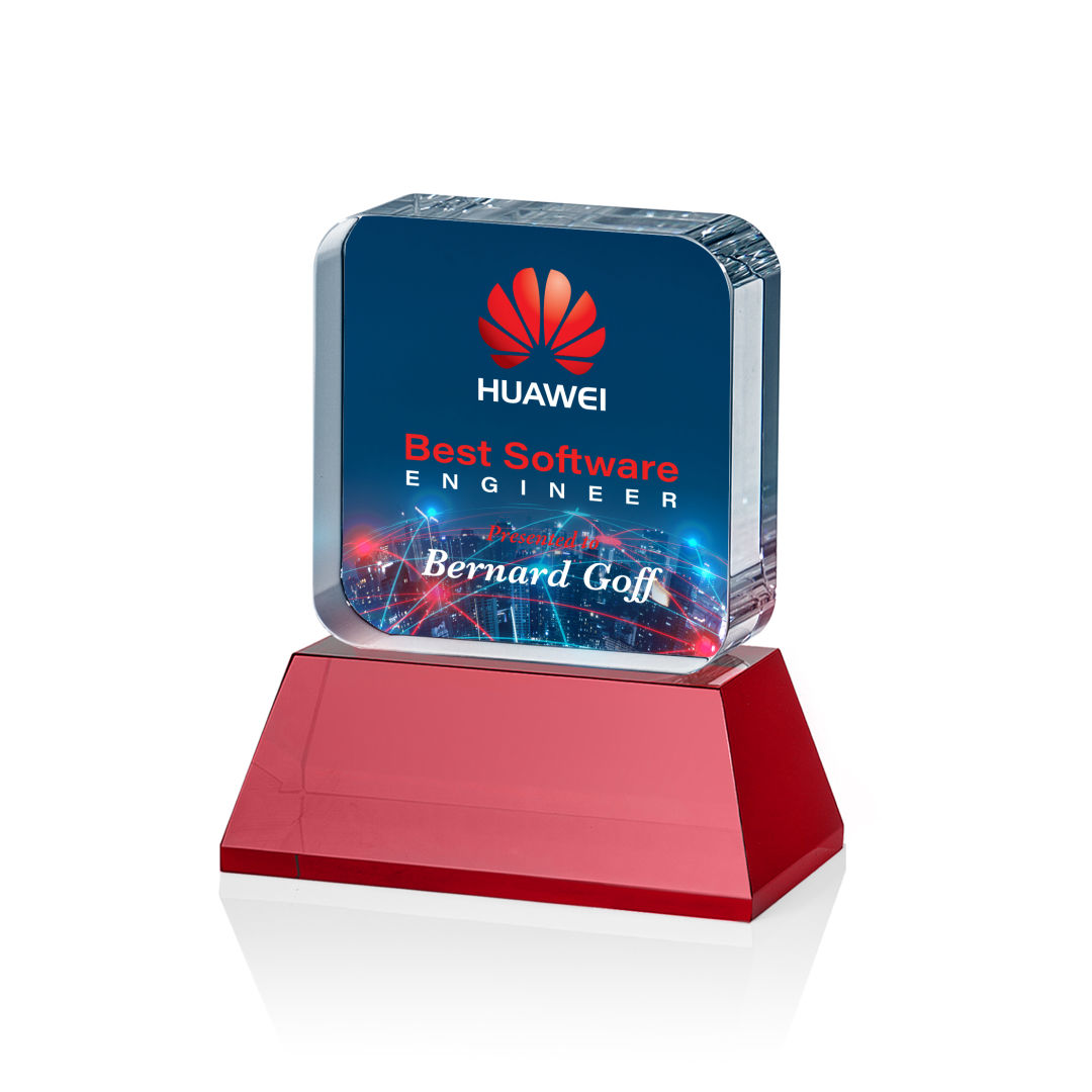 Flamborough VividPrint™ Award on Base - Red 7