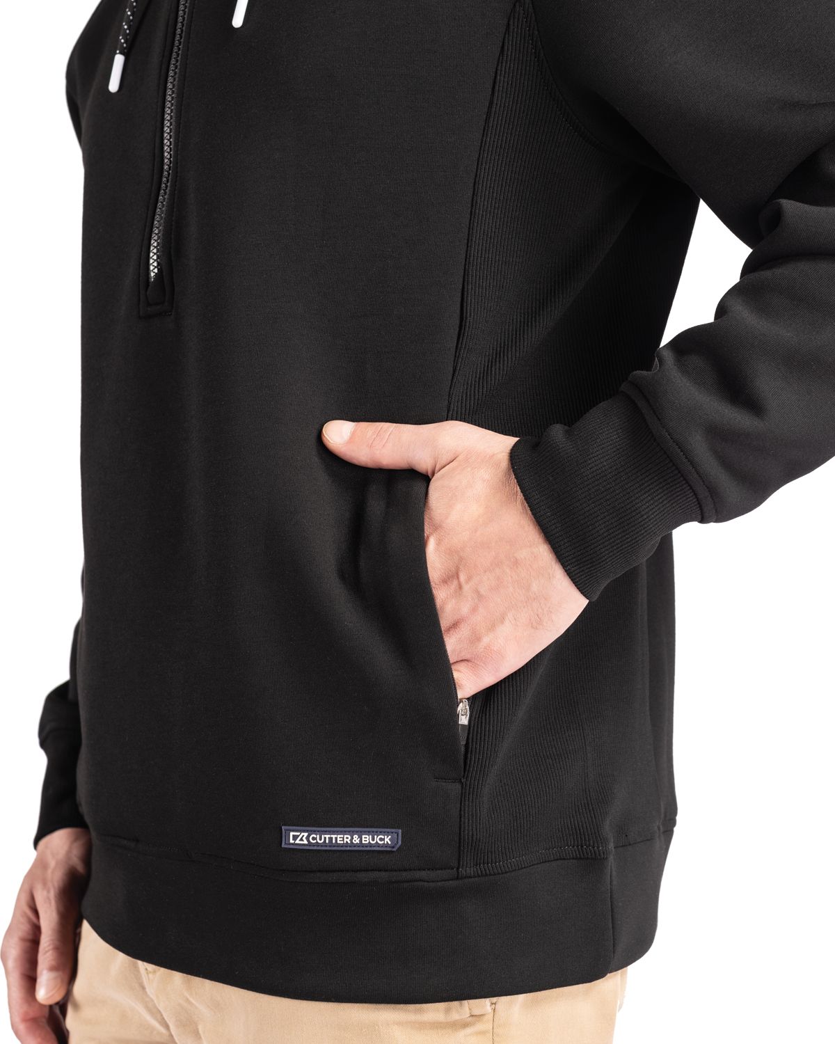 Roam Eco Half Zip Recycled Mens Hooded Pullover