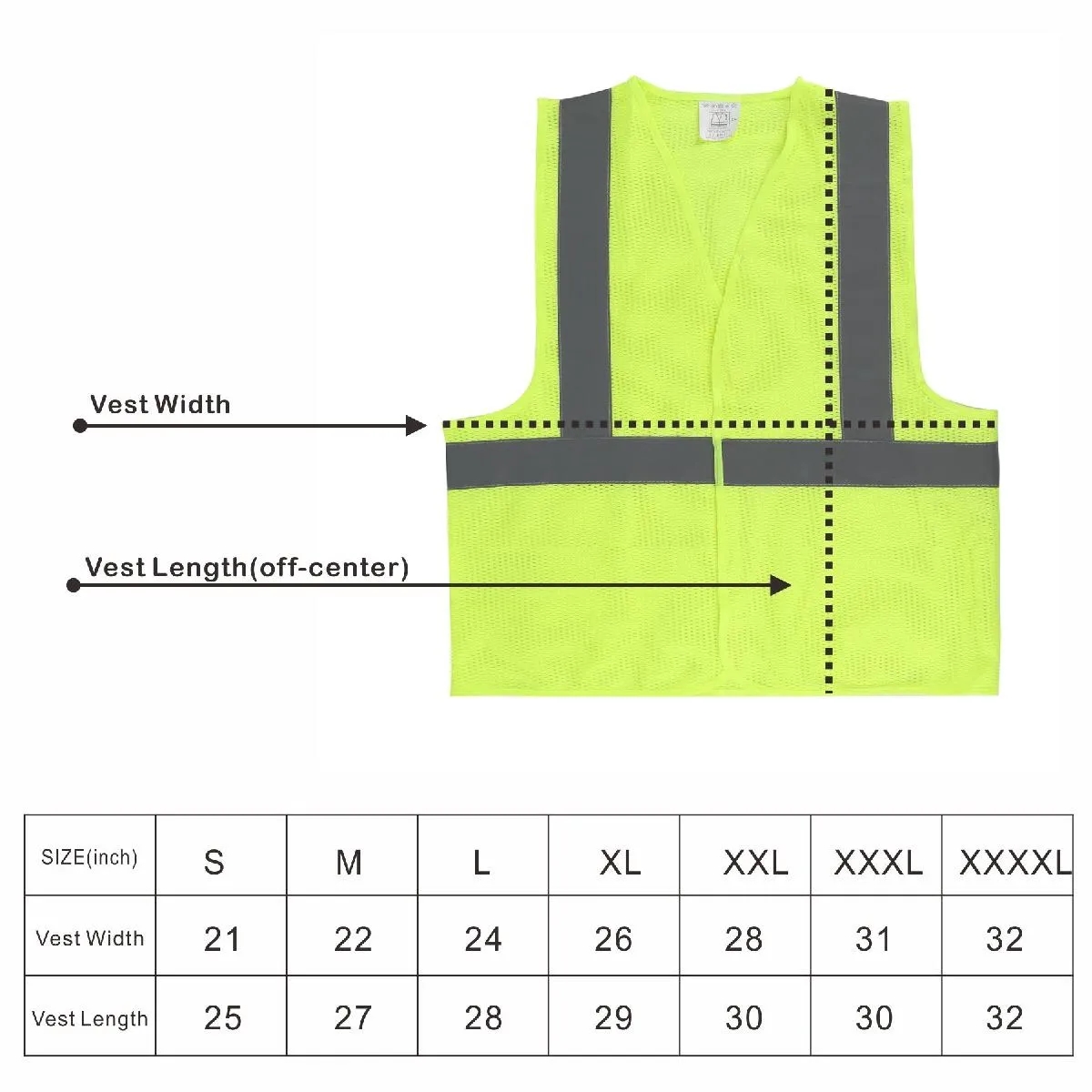 ADULT REFLECTIVE SAFETY MESH VEST 5