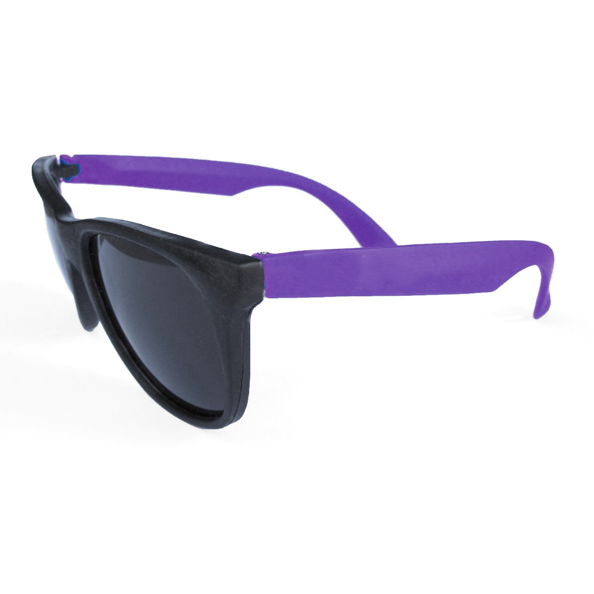 Black Frame Sunglasses w/Neon Temples 5