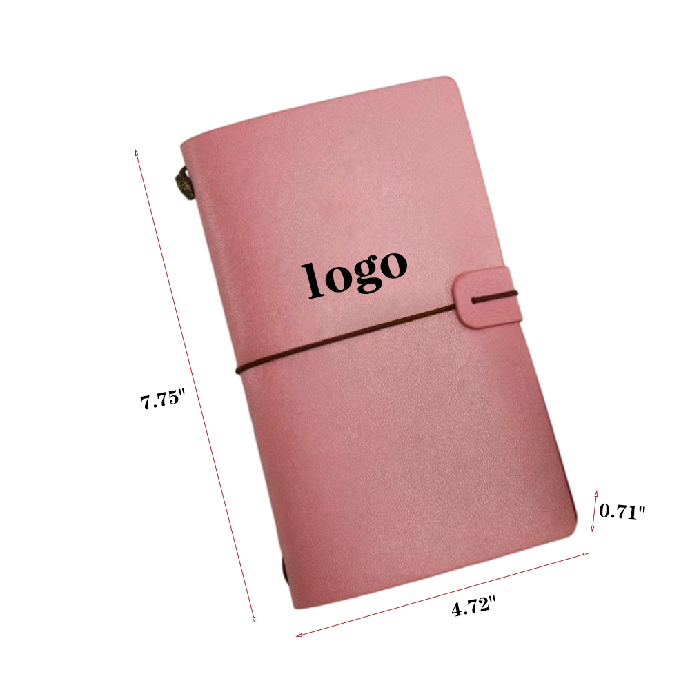 PU leather pink card slot journal book 3