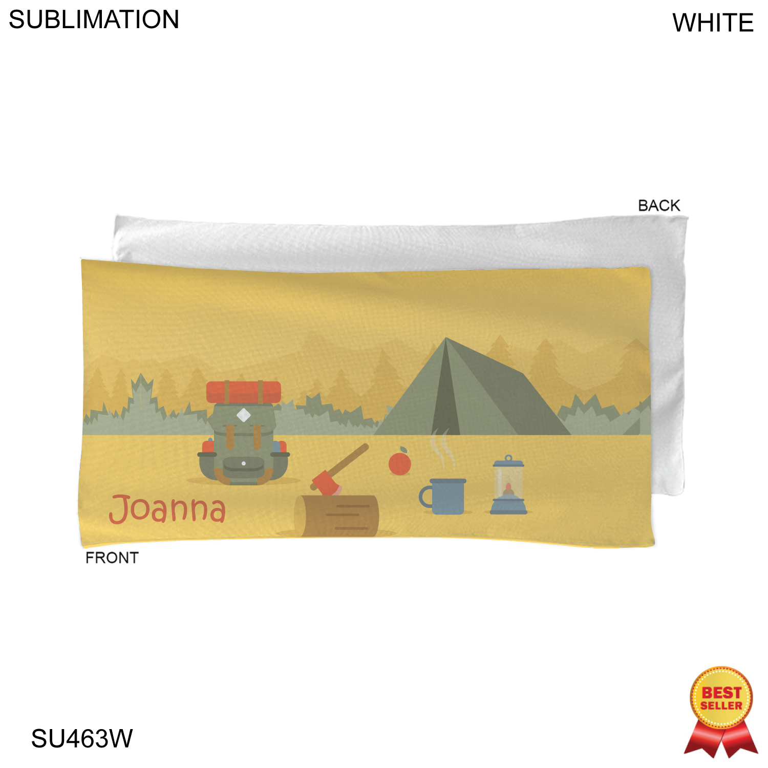 Camping Towel in Absorbent and Compact Microfiber Dri-Lite Terry, 22x44, Sublimated 1 side 6