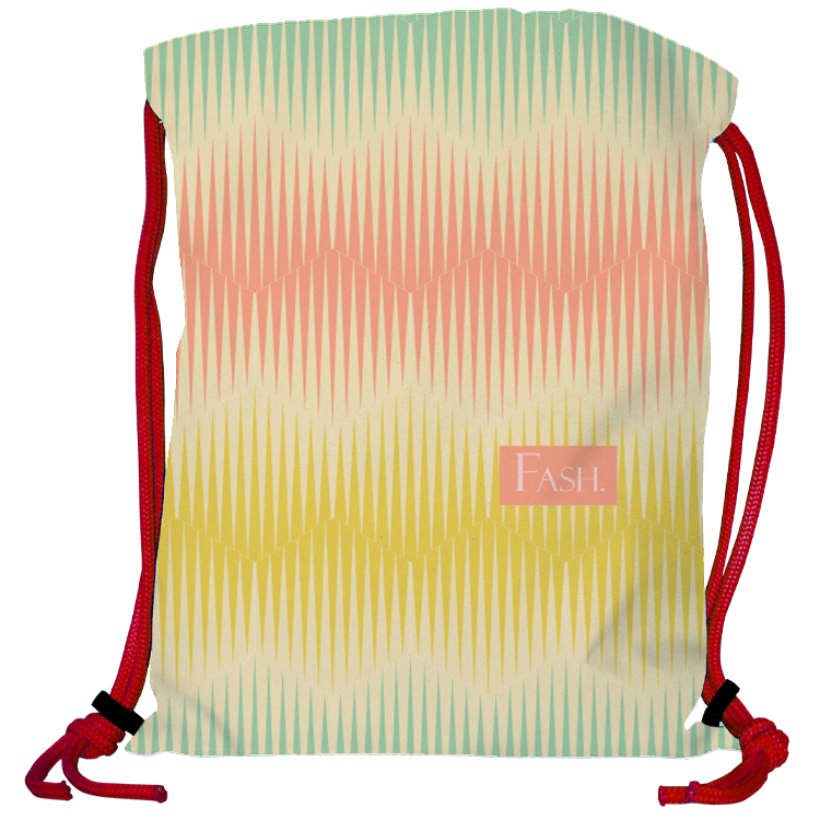Super Drawstring Pack (Two side Imprint)-Red Heavy Rope 9