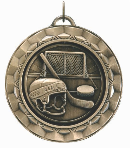 Hockey Spinner Medal, 2 5/16" 2