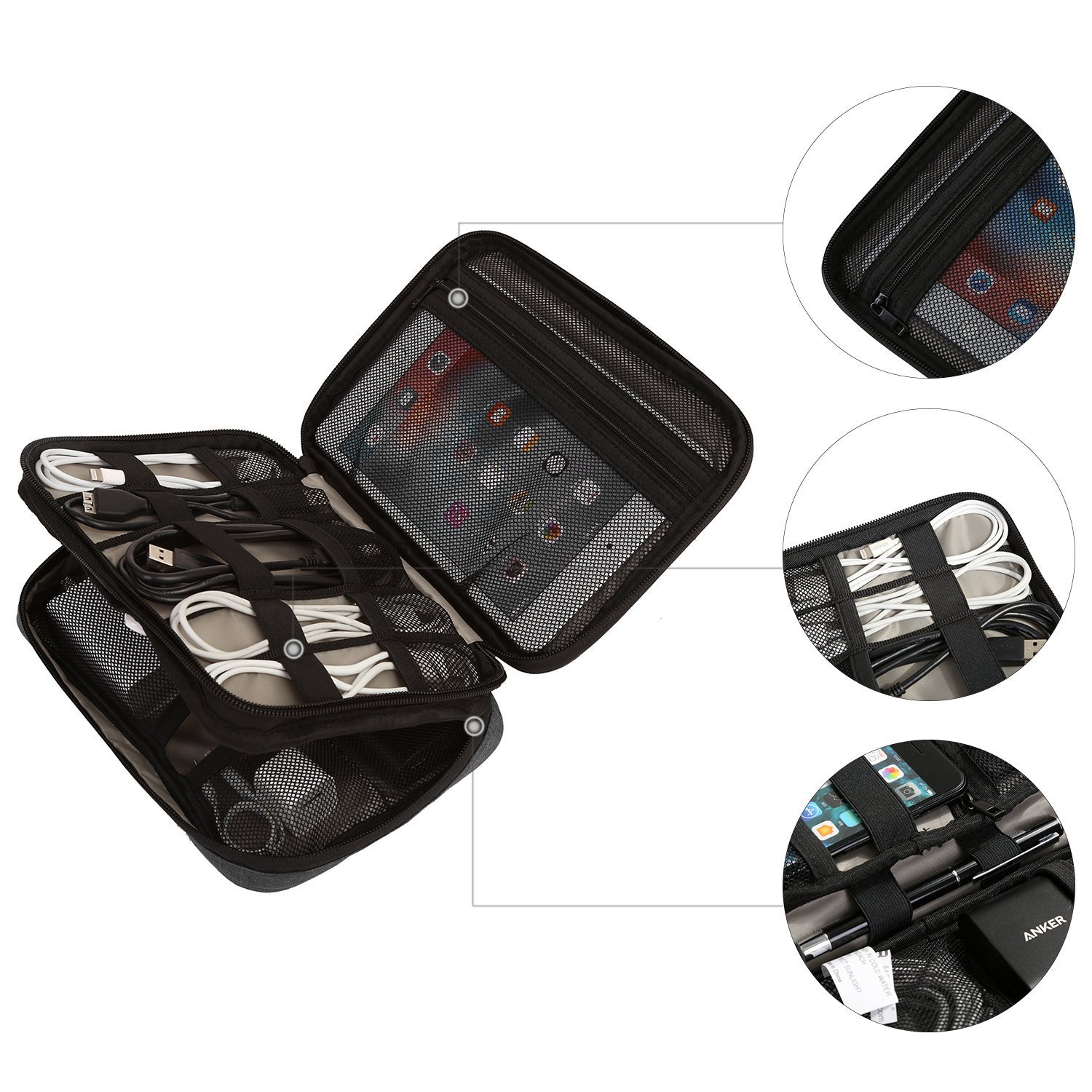 Double-Layer Travel Cable Organizer Electronic Accessories 6
