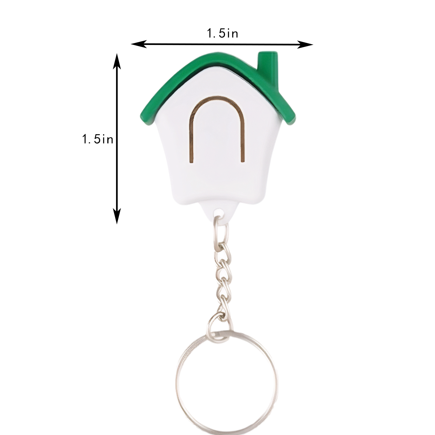 Plastic House Shape LED Light Keychain 7