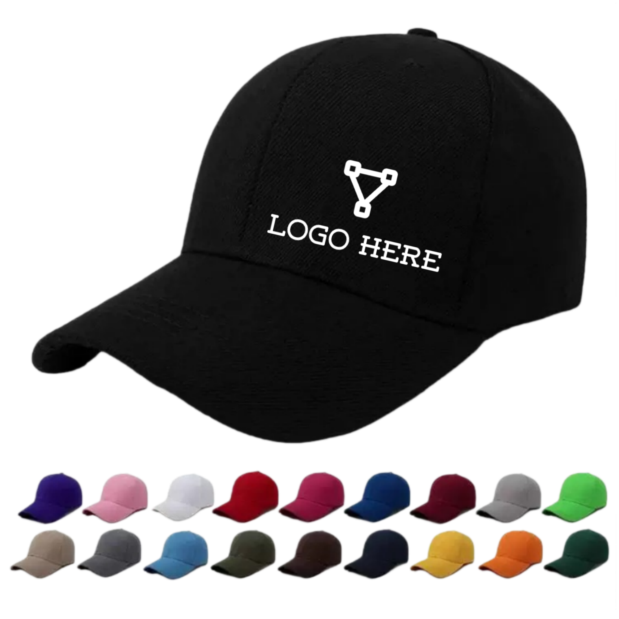 Solid Color Polyester Baseball Cap 1