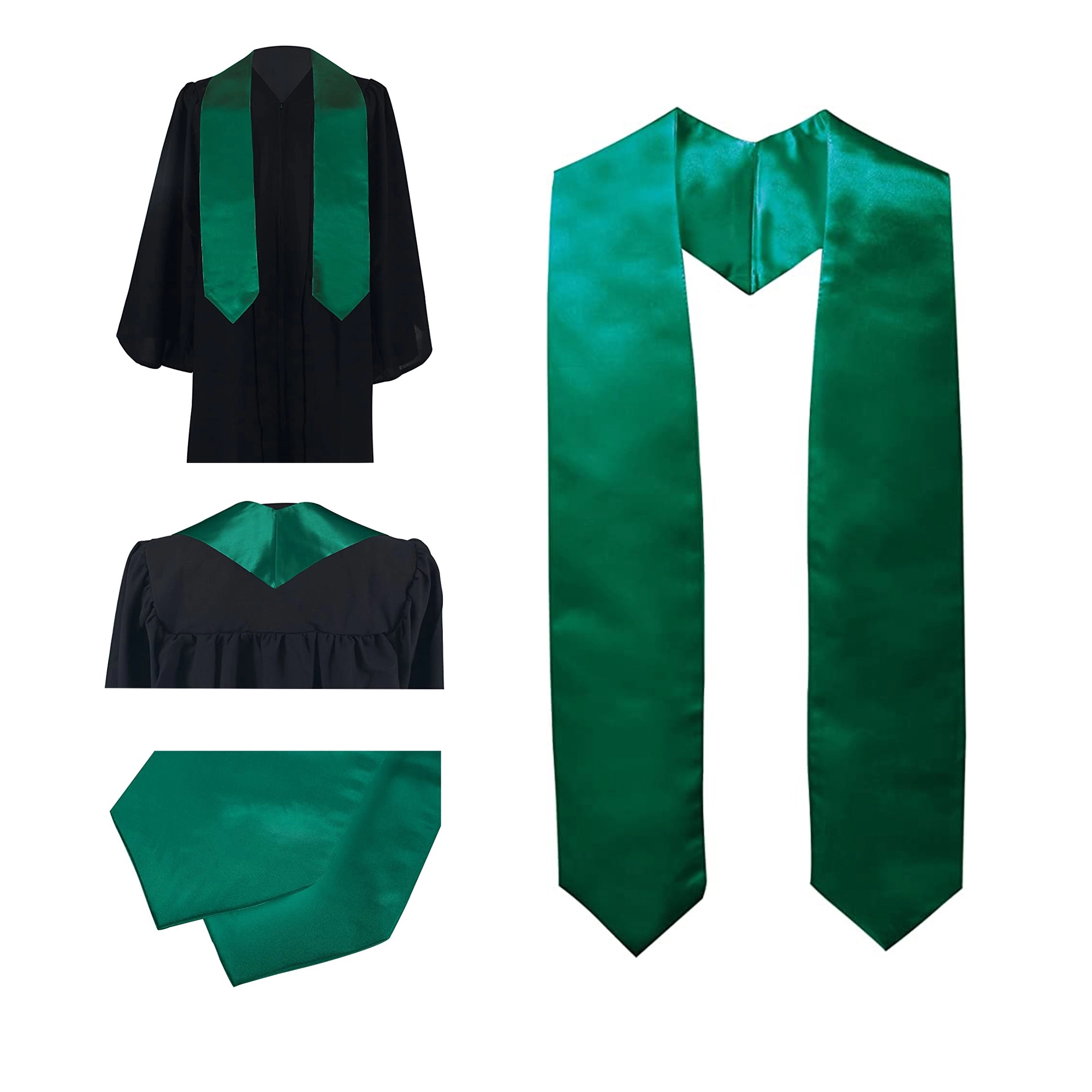 Unisex Adult Plain Graduation Stole Sash 60" 8