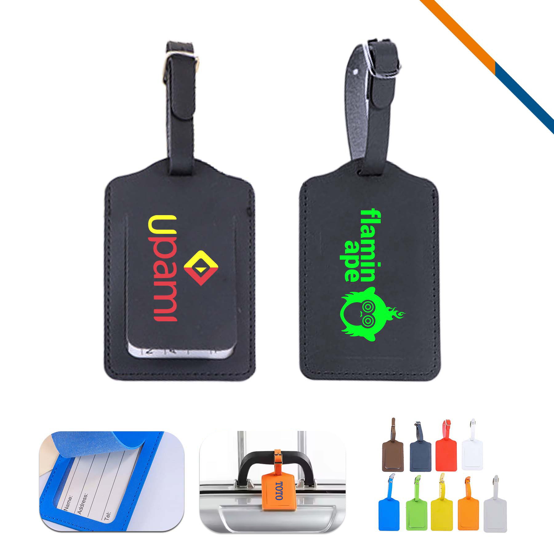 Zorvyn PU Leather Luggage Tag 1