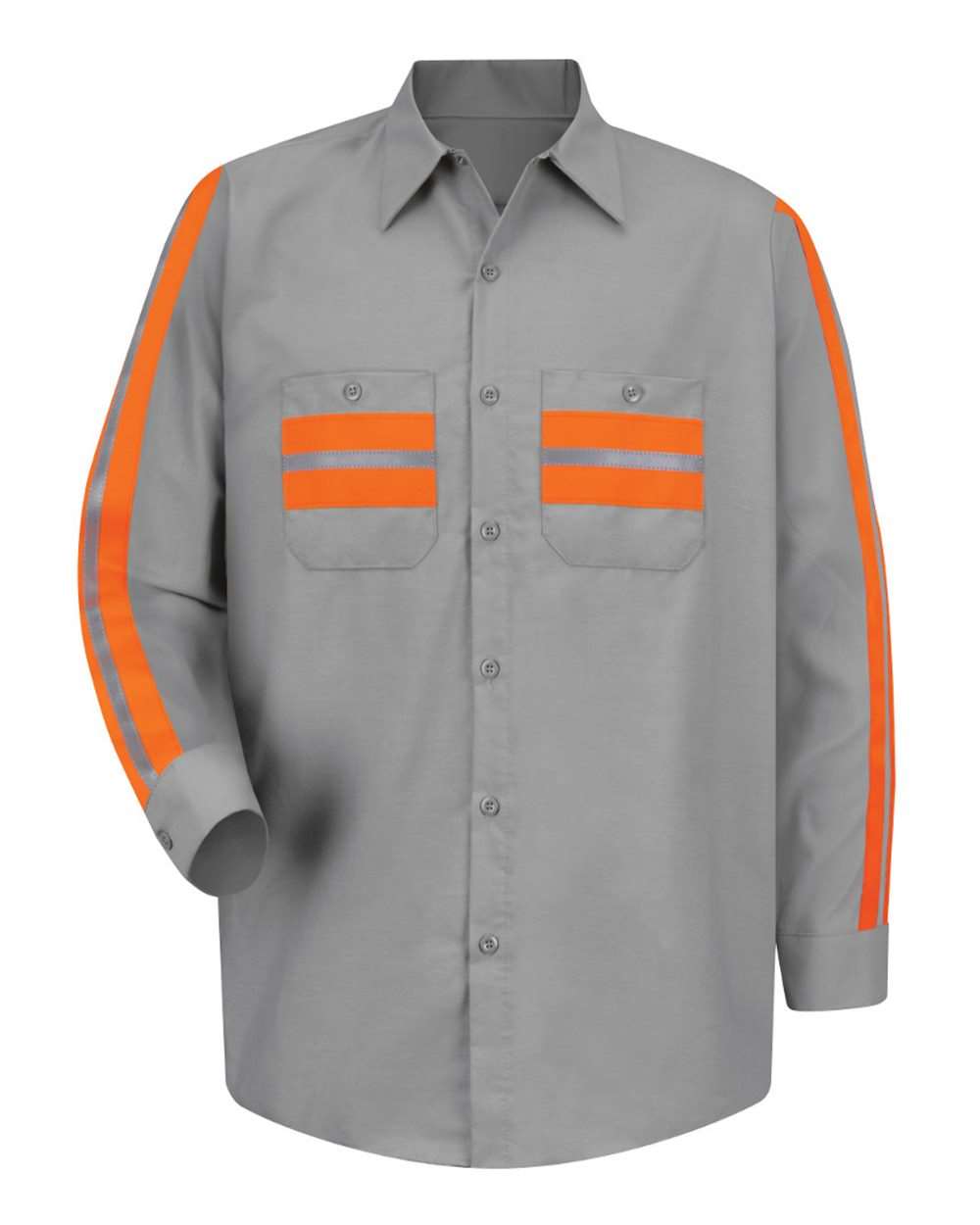 Industrial Enhanced-Visibility Long Sleeve Work Shirt Tall Sizes