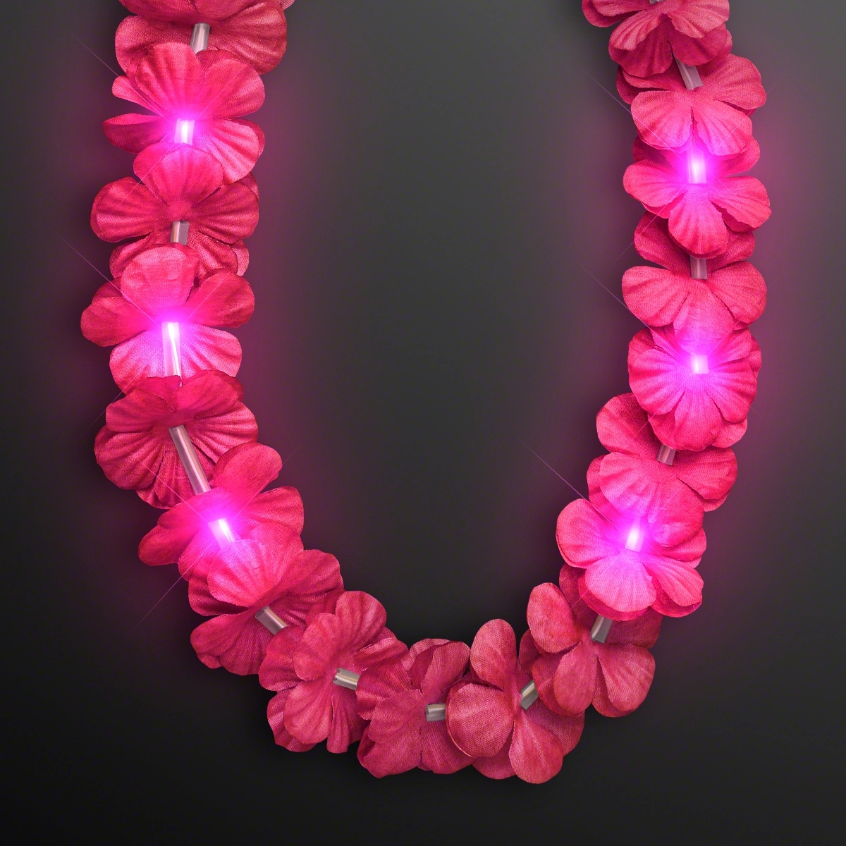 LED Hawaiian Flower Lei Party Necklaces 19