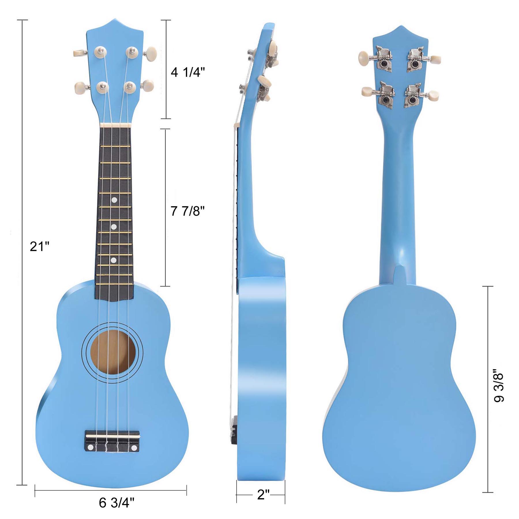21" Colored Basswood Ukulele 4
