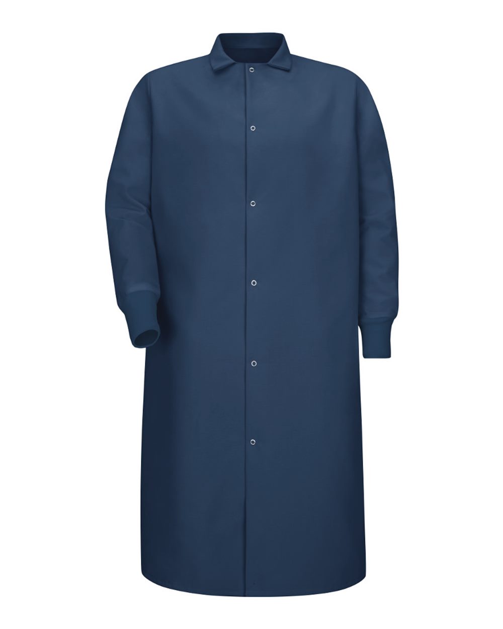 Unisex Gripper-Front Pocketless Butcher Coat With Knit Cuffs - KS60 14
