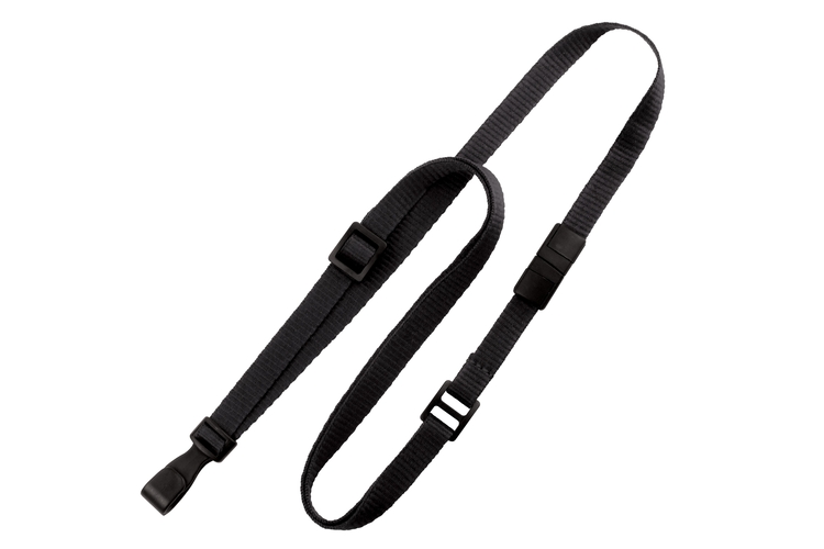 3/8" Flat Adjustable Breakaway Lanyard (Plastic J-Hook) 3