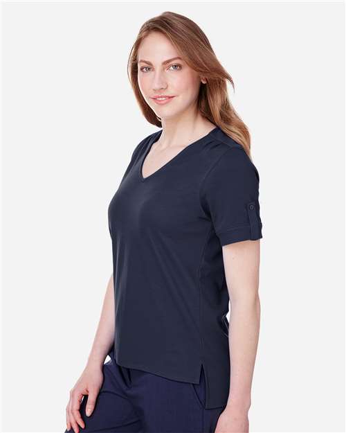 Women's CrownLux Performance® Plaited Rolled Sleeve Shirt - DG20WB 6