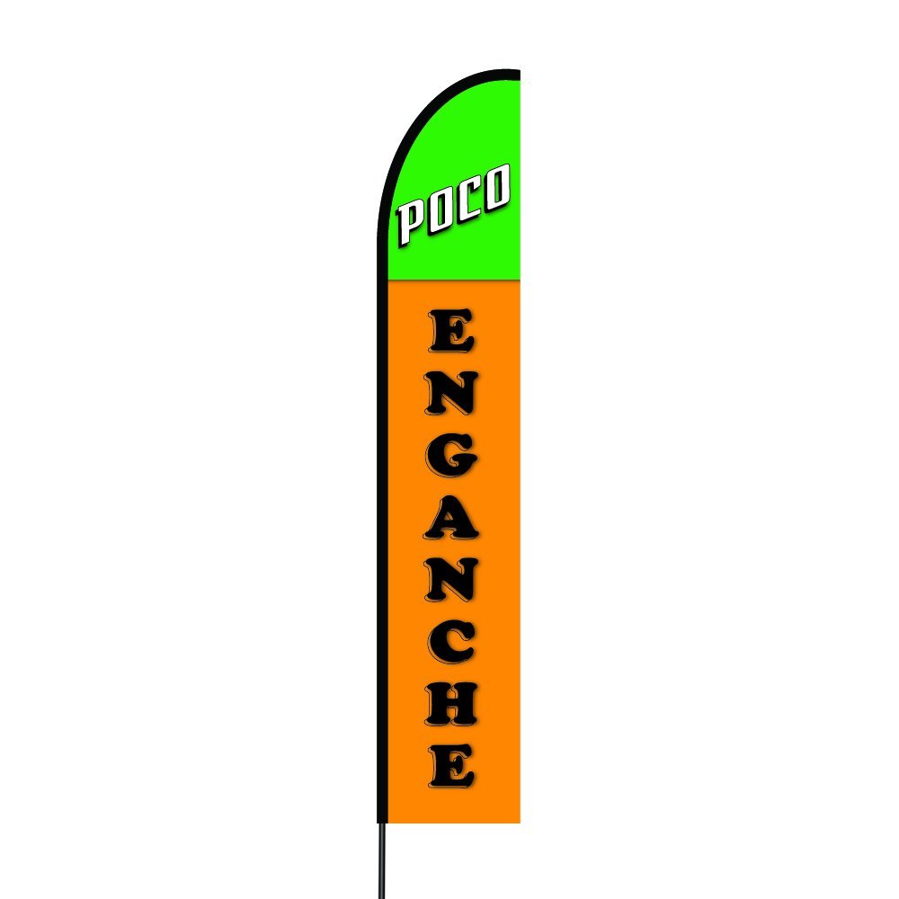 Poco Enganche Flag Kit Hardware 15' Feet Feather Flag Sign Outdoor Banner feather banners 1