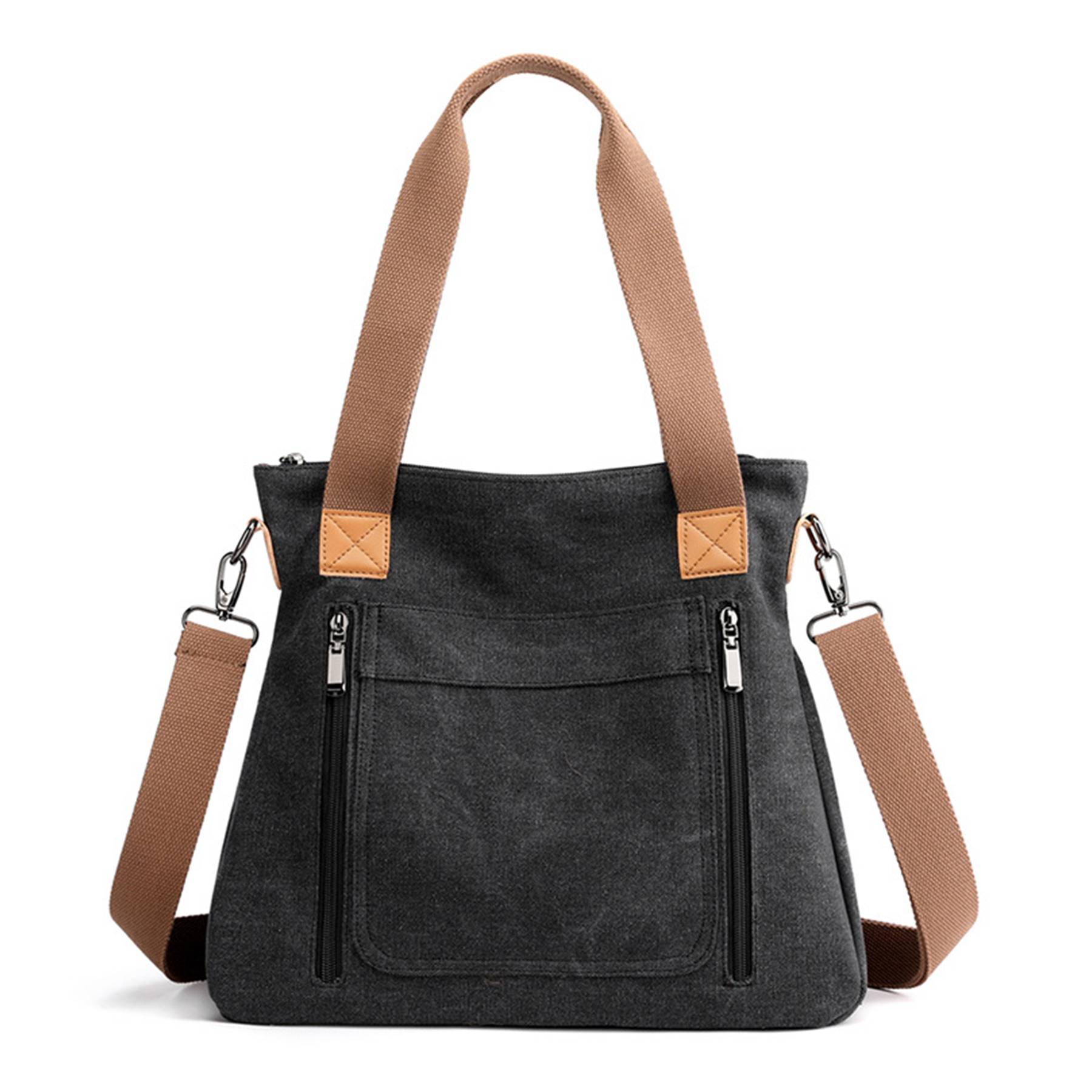 Canvas Multi-pocket Tote Bag, custom tote bag with logo imprint 4