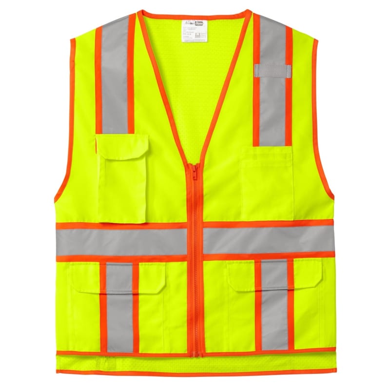 CornerStone ANSI 107 Class 2 Surveyor Zippered Two-Tone Vest. 5
