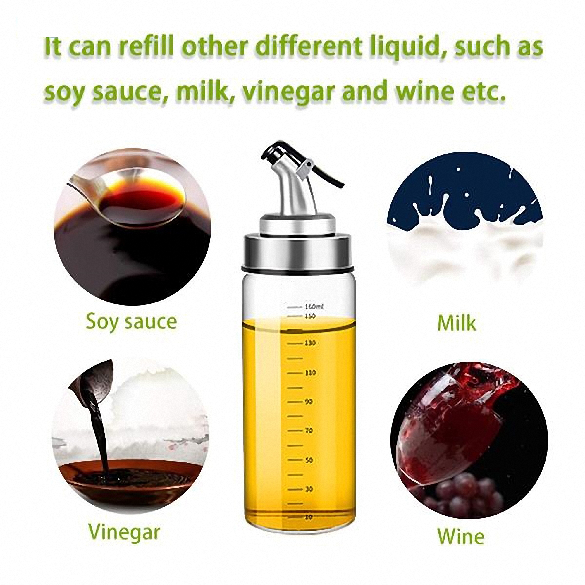 180mL Glass Oil and Vinegar Dispensers 2