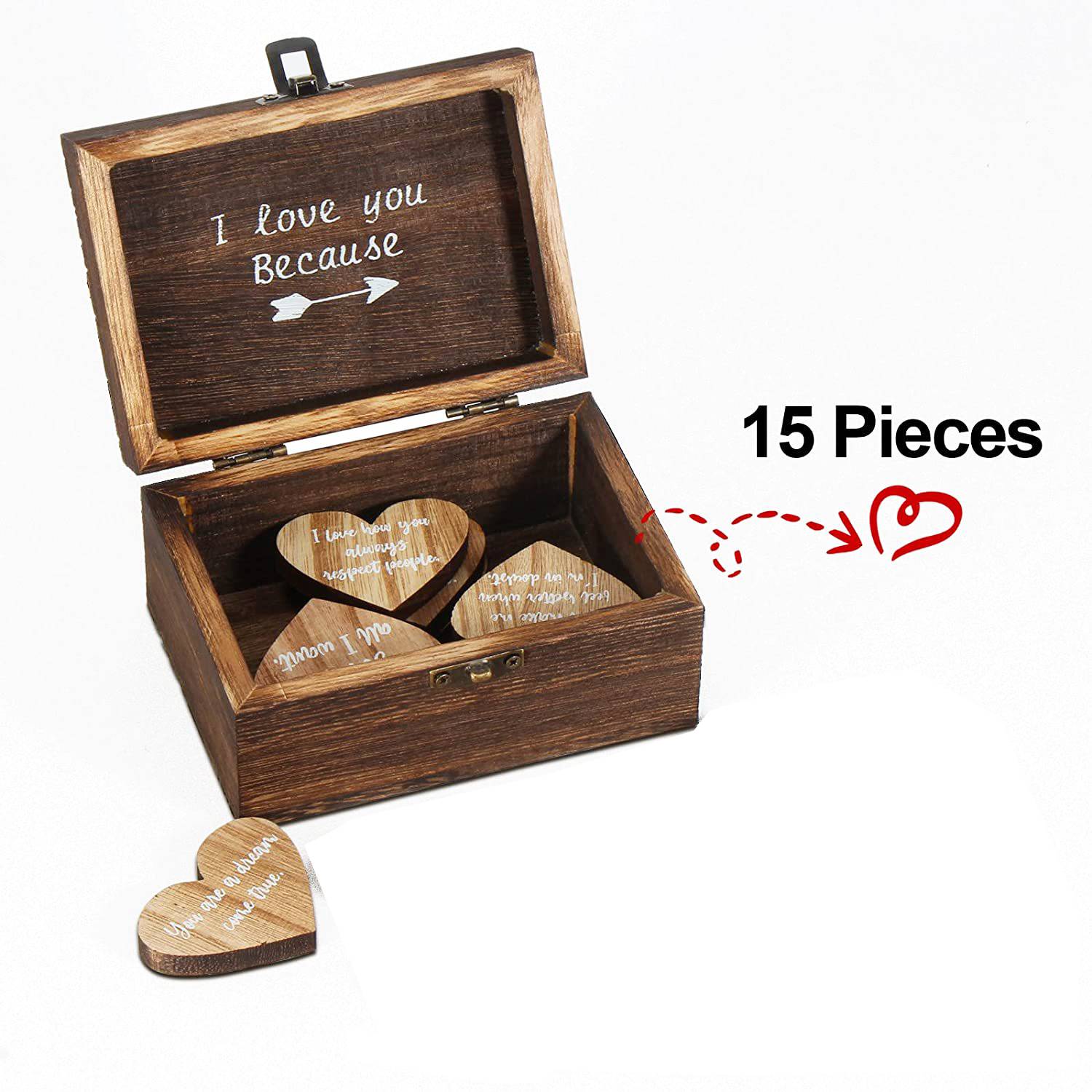 Wooden Love Gift W/ Quotes Printed 1