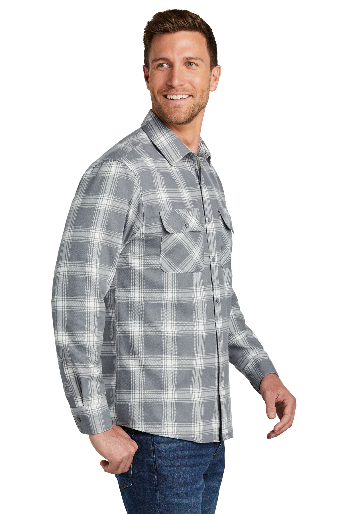 Port Authority Plaid Flannel Shirt. W668 46