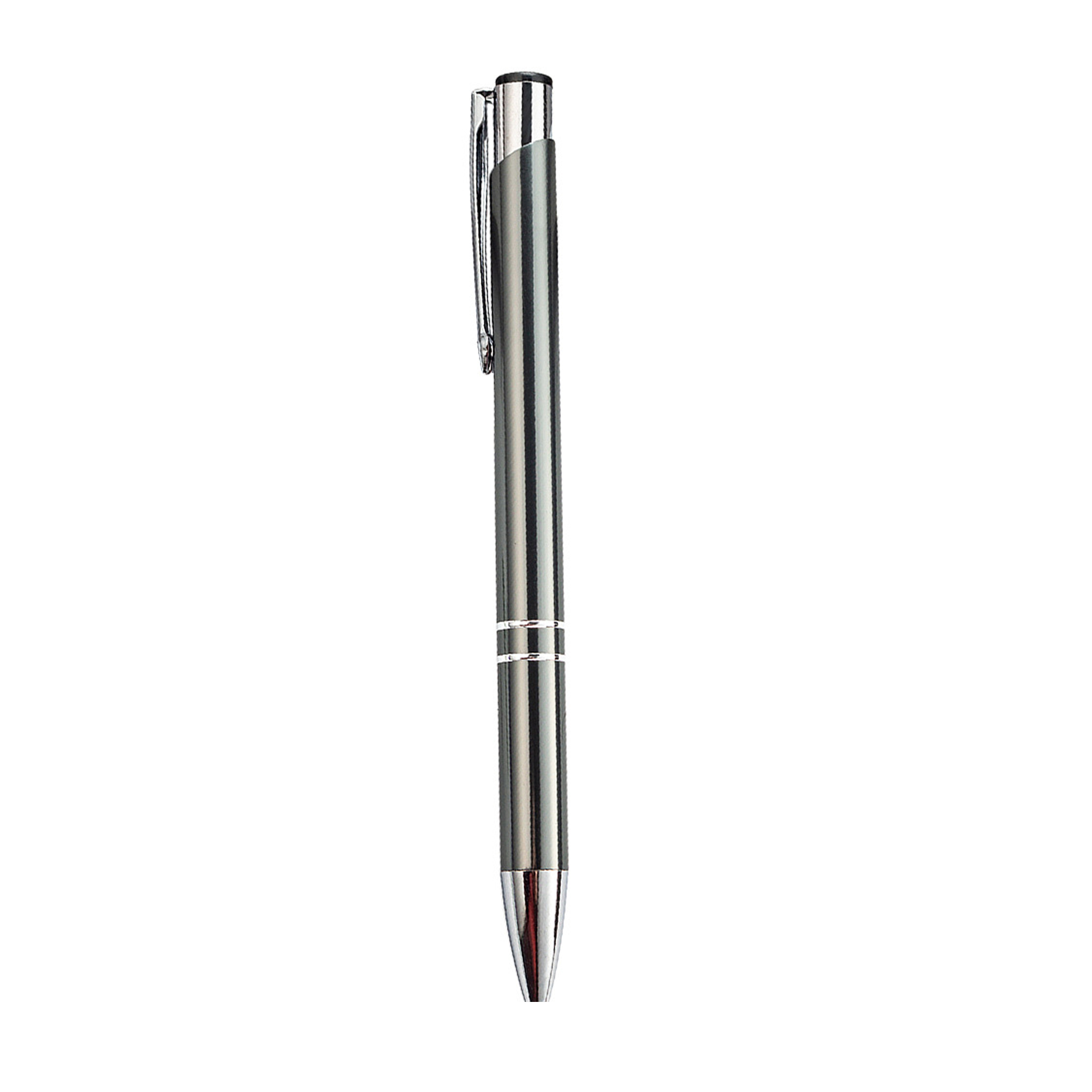 Retractable Ballpoint Pen with Dual Metal Rings 1