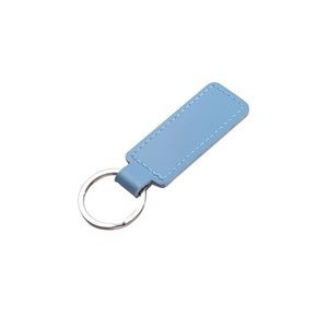 Sleek Rectangle PU Leather Simple Keychain 25