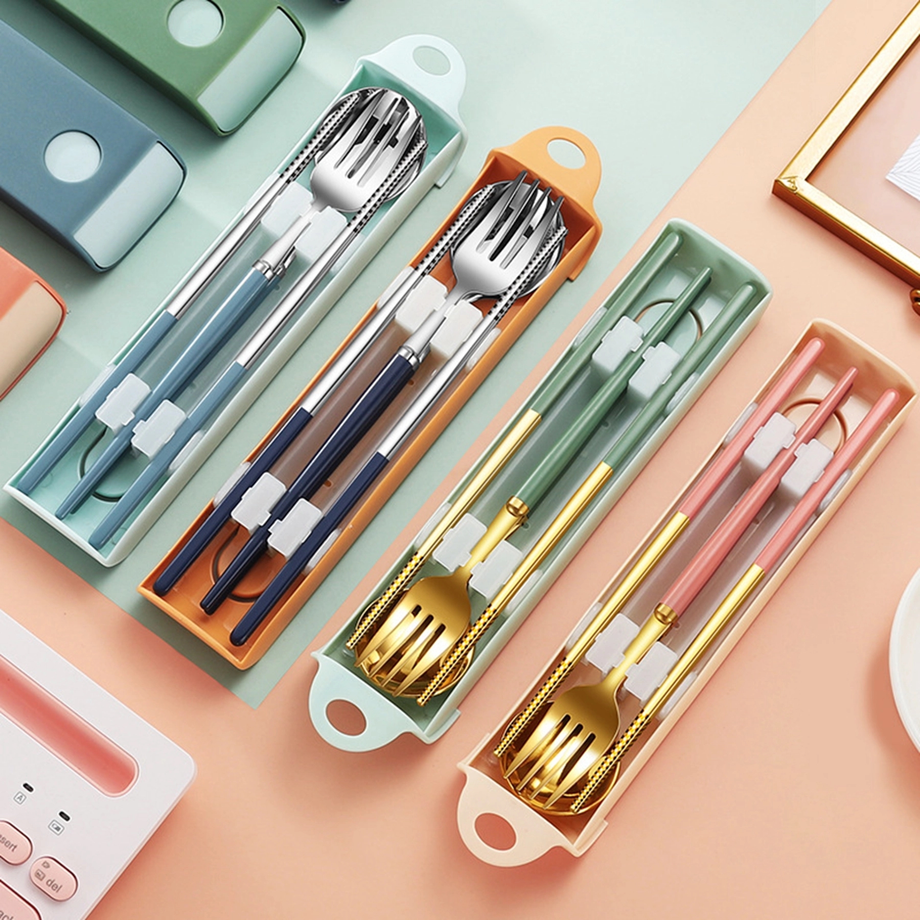 316 Stainless Steel Travel Utensils Set with Case 11