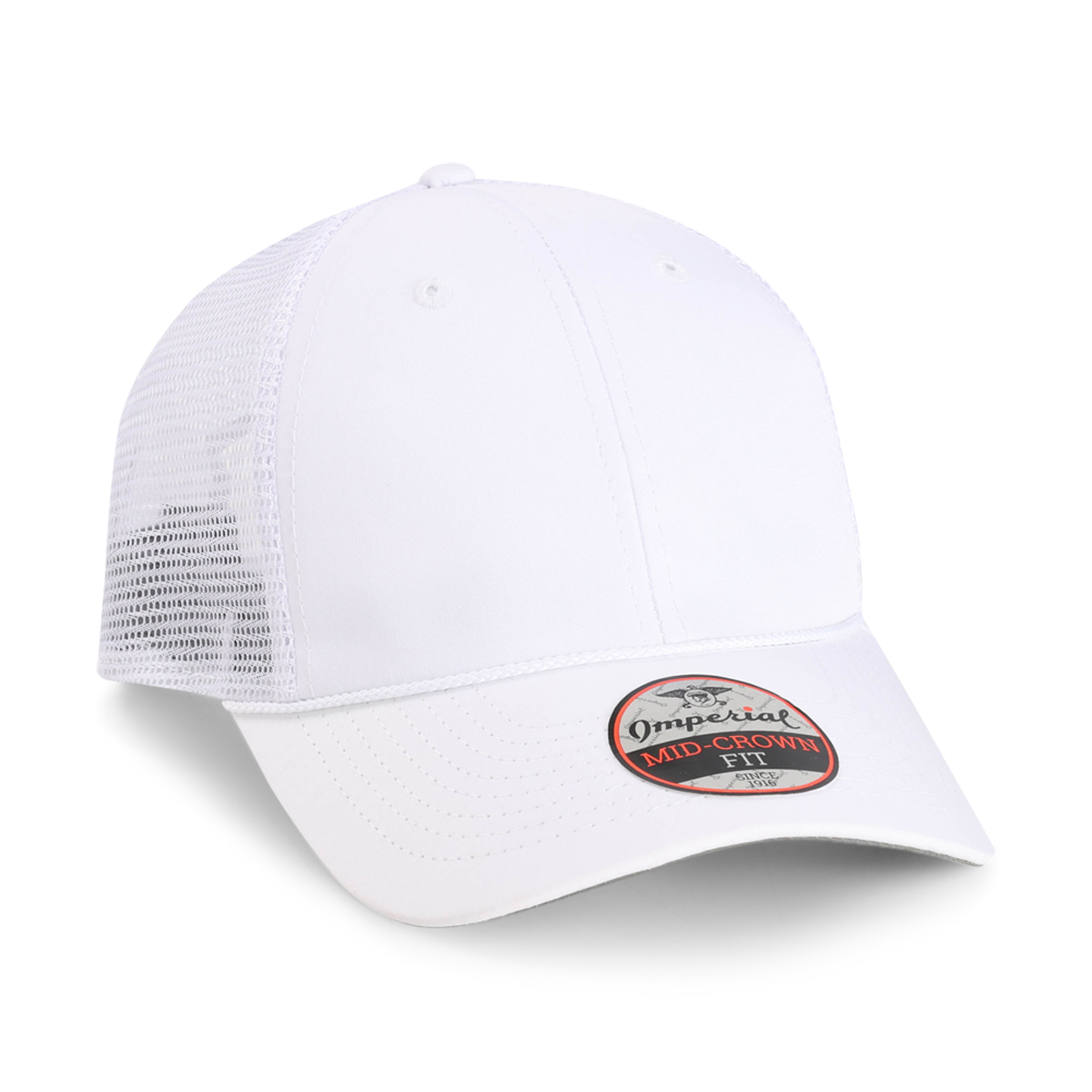 Imperial 7055 6-Panel The Night Owl Performance Rope Cap w/ Leatherette Patches or Embroidery 39