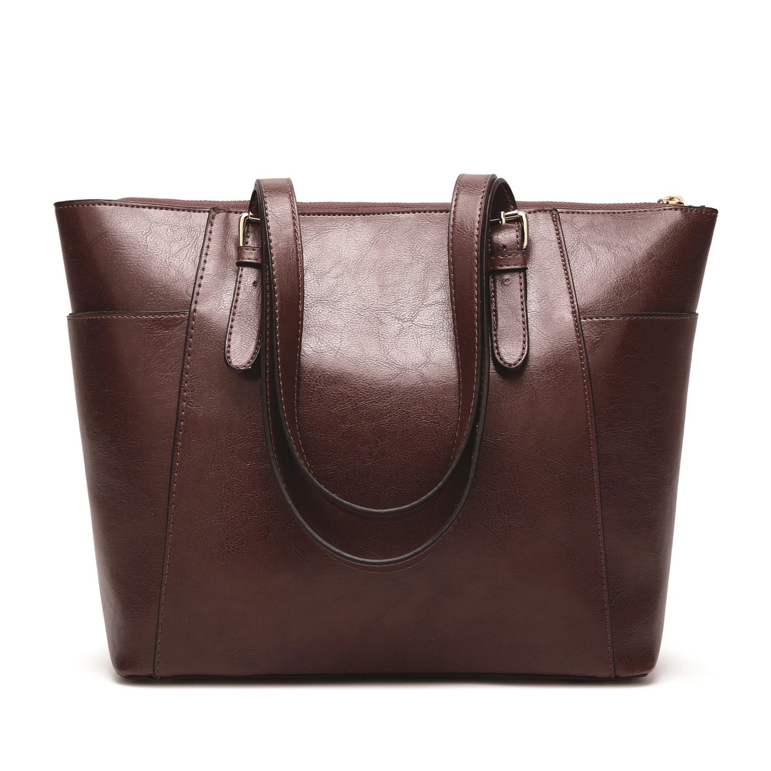 PU Leather Shoulder Handbags Large Hobo Tote Bag, custom tote bag with logo imprint 6