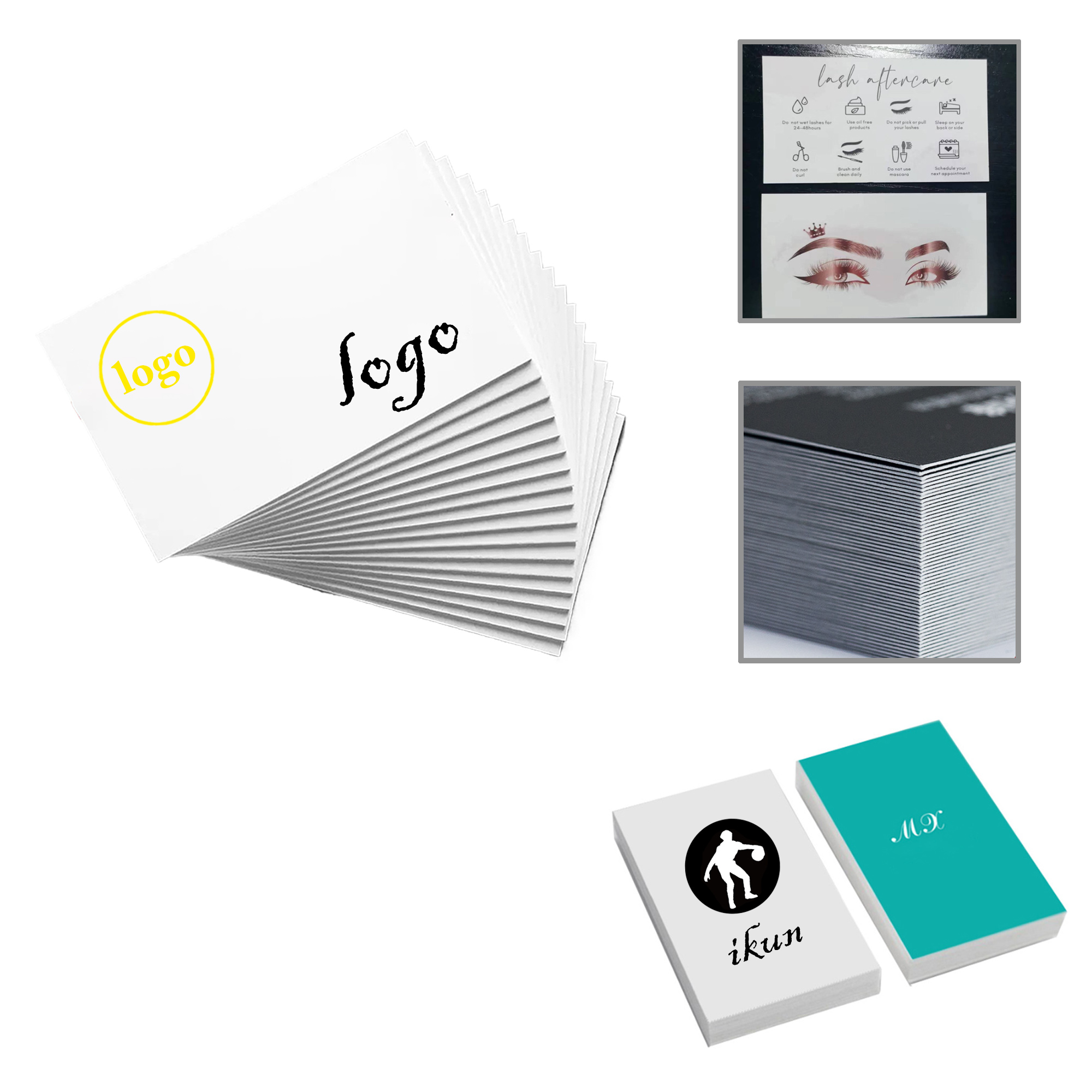 MOQ200 Glossy Foil Stamped Business Cards 1