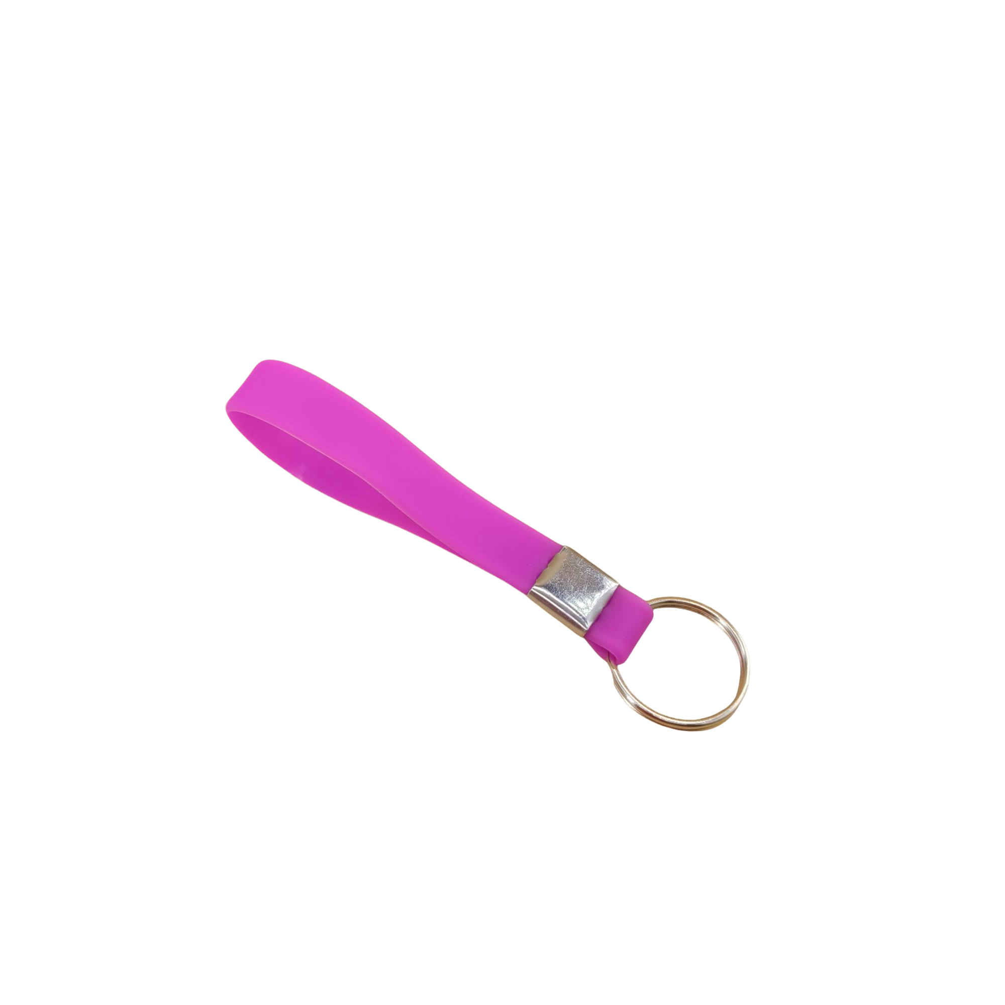 Silicone Loop Wrist Keychain With Metal Crimp 6