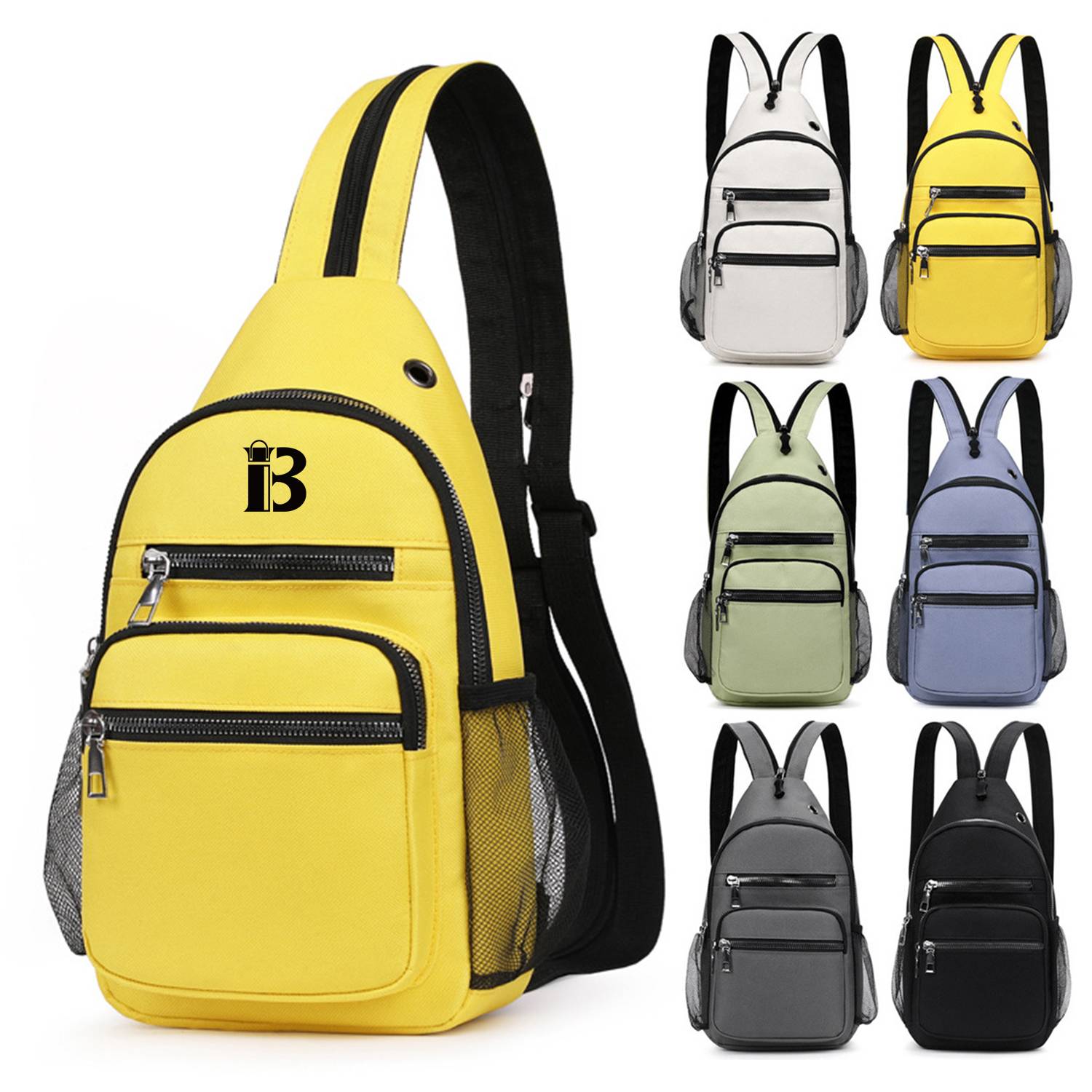 Oxford Fanny Pack Chest Bag with Zipper Pockets 1
