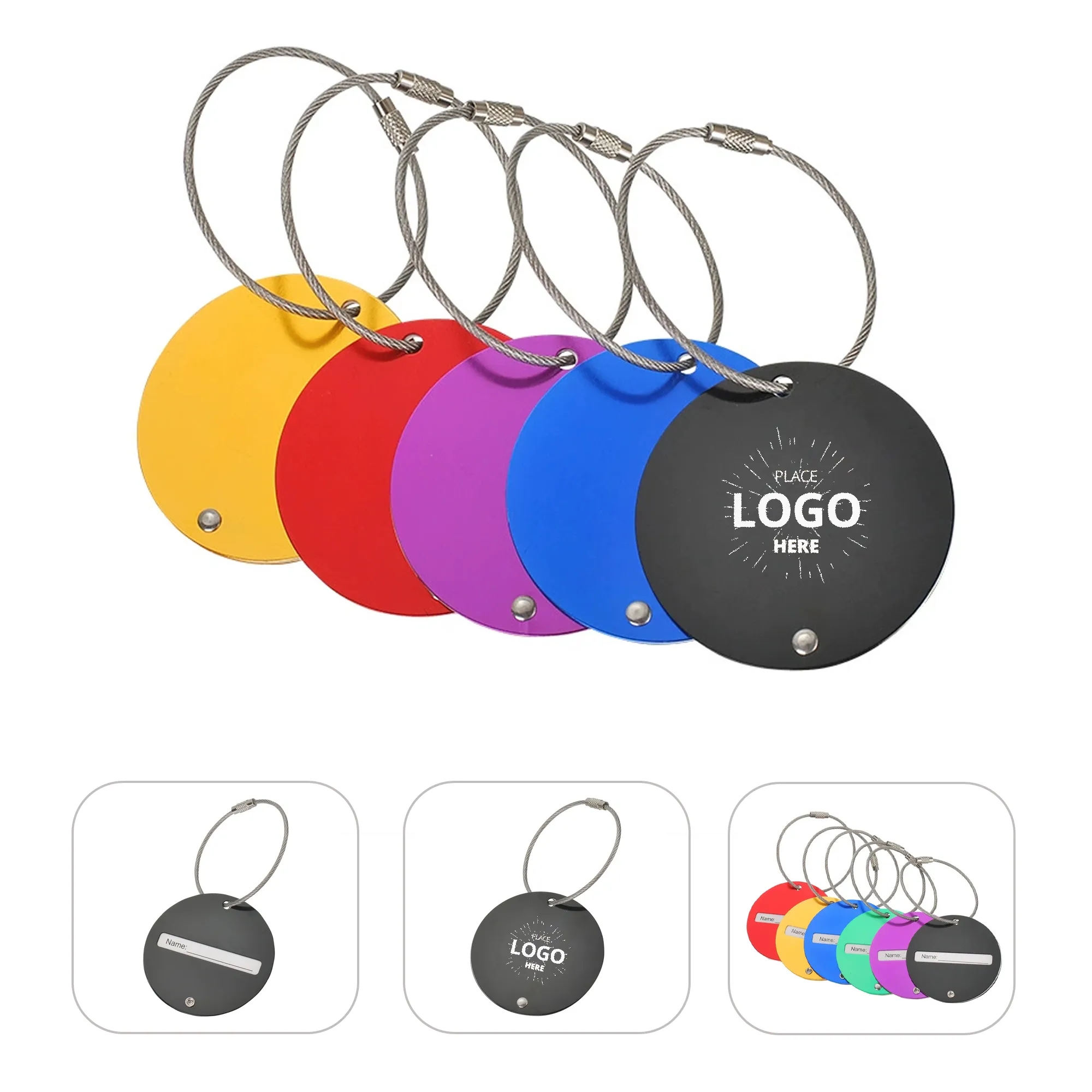 Custom Aluminum Luggage Tag 4