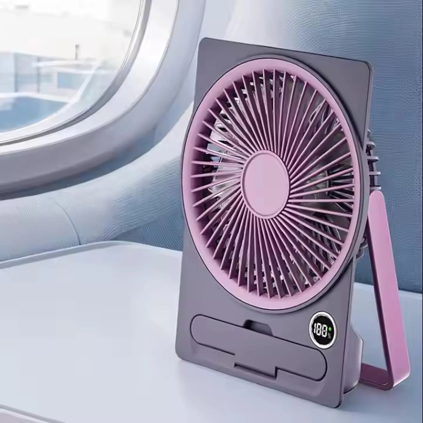 1200 mAh Digital Display Desktop Fan with Phone Stand 3