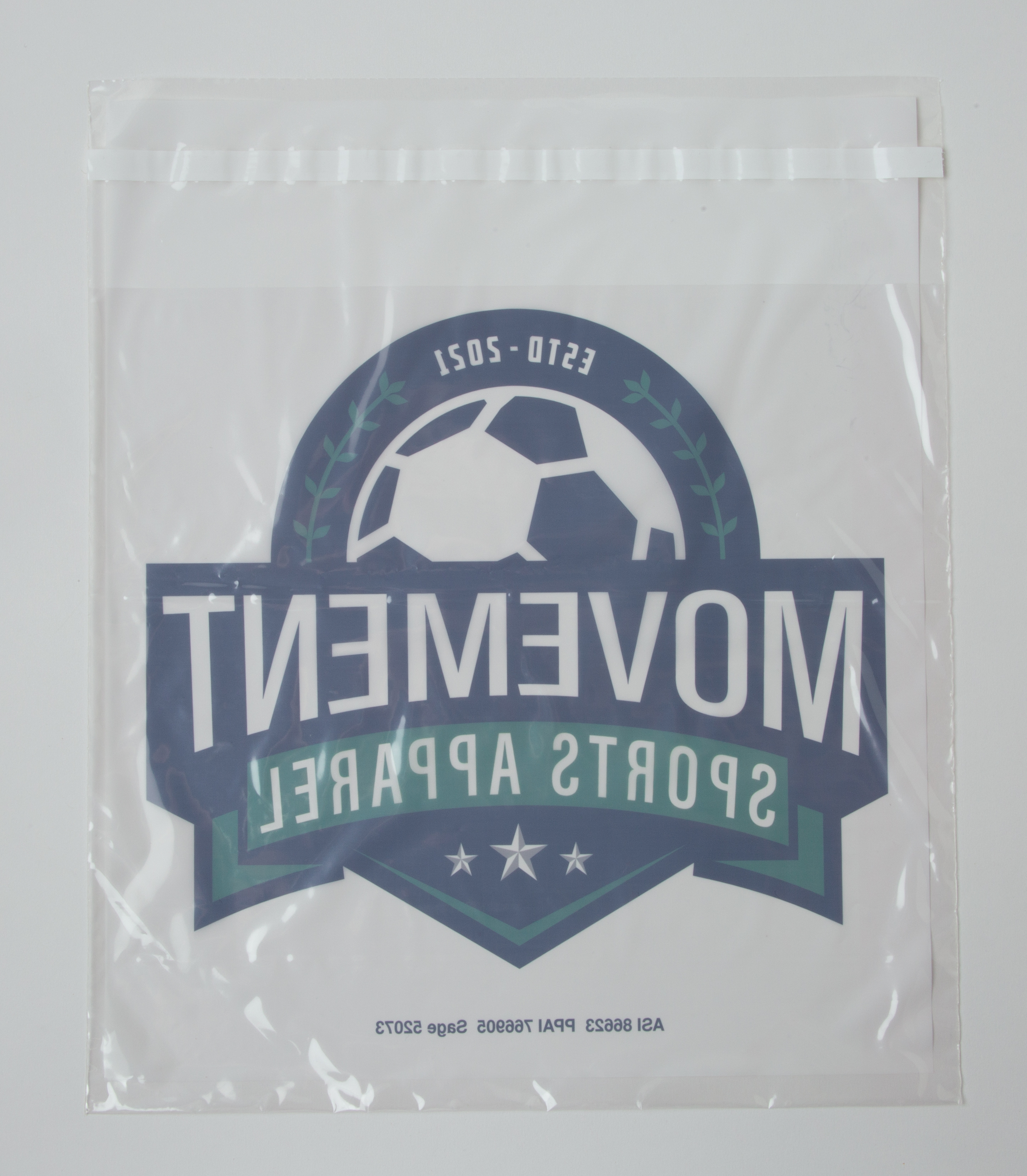 Clear Peel & Seal White Underlay 1-Sided Plastic Bag (14.25" x 13.5") 4