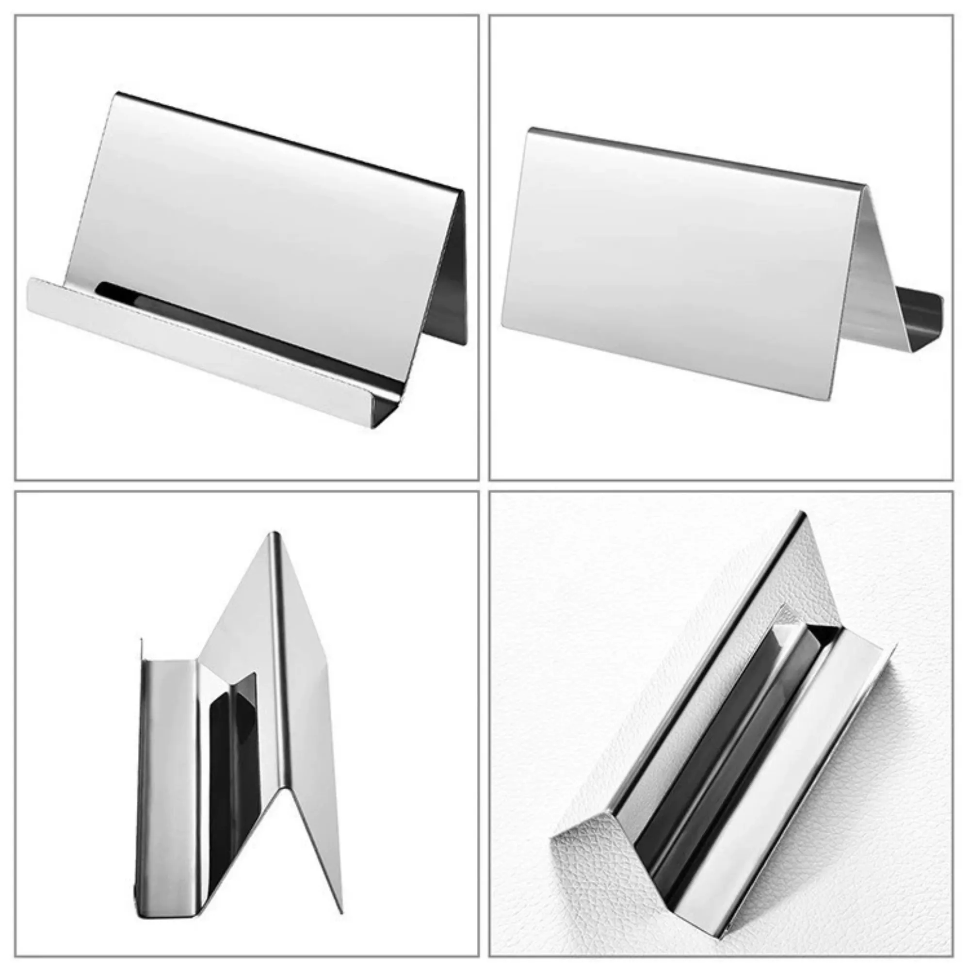 Stainless Steel Business Holder Name Card Display Stand 4