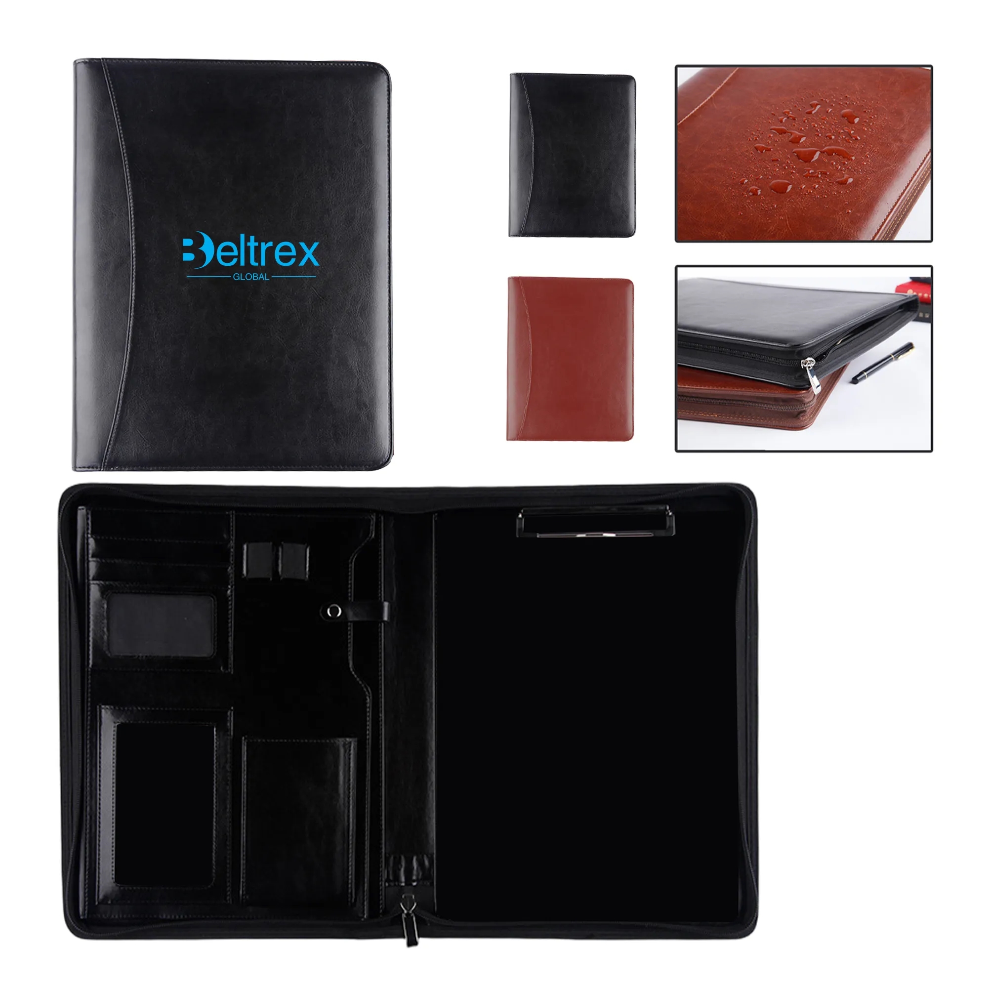 A4 Leather Manager Folder with Multi Compartments 2