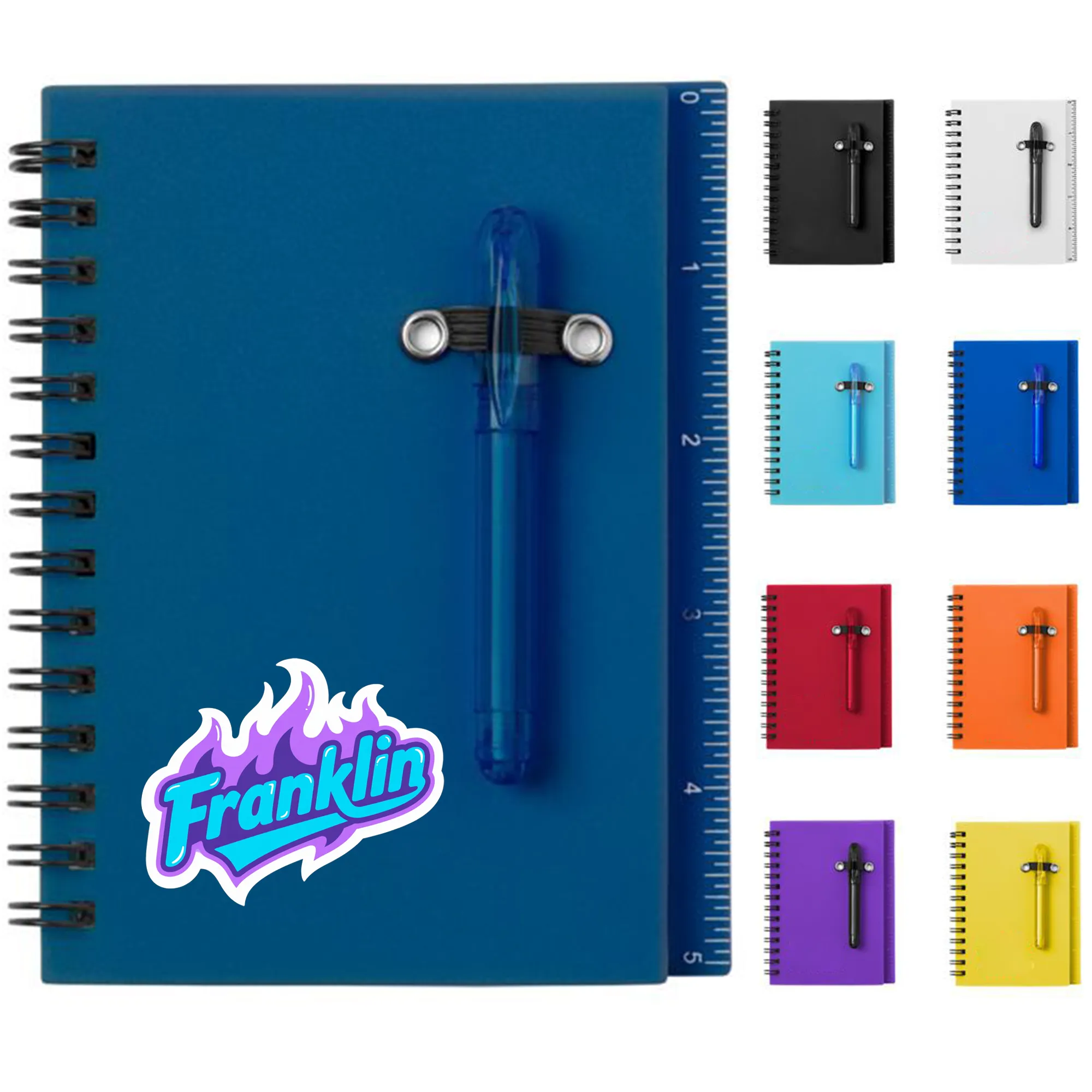 MOQ 50 YO Coil Notebook With Pen, Ruler, Sticker 2