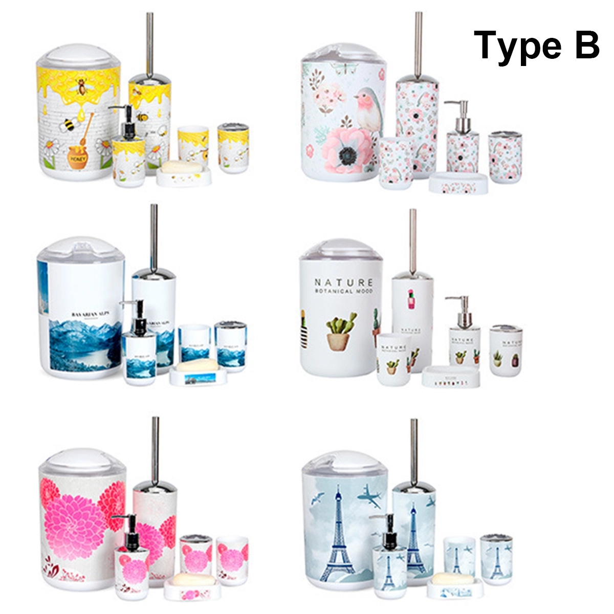 6Pcs Bathroom Accessories Set 3